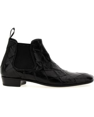 Lidfort Braided Leather Ankle Boots Boots And Ankle Boots - Black