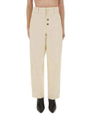 Moschino High-Waisted Straight Fit Jeans - Natural