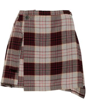 Vivienne Westwood Check Kilt Skirt - Brown