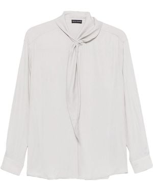 Emporio Armani Silk Blend Blouse - White