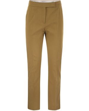 【関税＆送料込み】Max Mara Okra Cotton Satin Trousers Cotton satin trousers, black | 