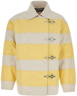 Jacquemus Striped Bomber Vest For - Yellow