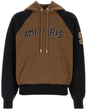 Ami Paris Ami Cotton Sweatshirt - Brown
