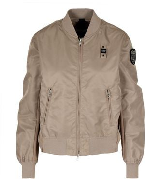 Blauer Manteaux Beige - Marron