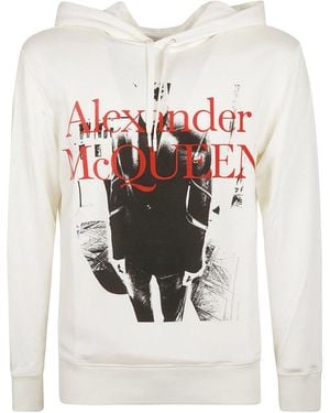 McQueen Hoodie Logo Sweatshirt - White