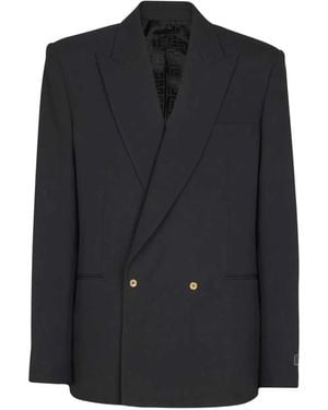 Balmain Zweireihiger Wollblazer von - Schwarz