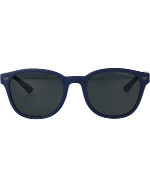 Emporio Armani Round Sunglasses 0 Ea4225 U 618587 - Blue