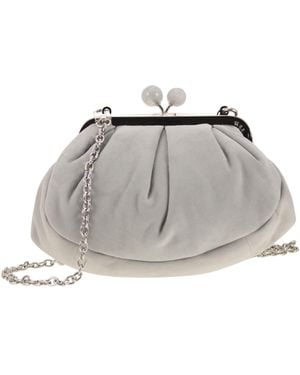Weekend by Maxmara Wochenende Max Mara Valois Pasticcino Tasche klein in Wildleder - Grau