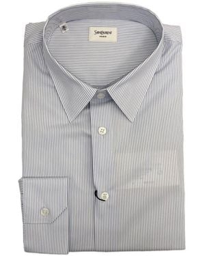 Saint Laurent Gestreiftes Hemd - Grau