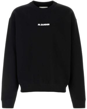 Jil Sander Crew Neck Sweatshirt - Black