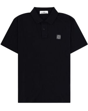 Stone Island Polo Con Logo - Black