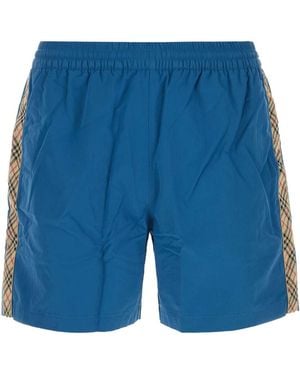 Burberry Air Force Nylon Swimming Shorts - Blue