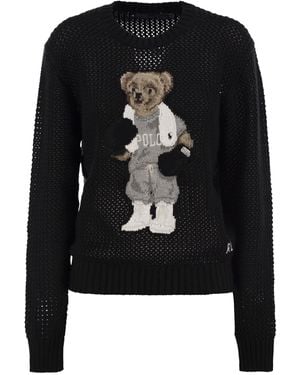 Polo Ralph Lauren Bear Cotton Crew Neck Polo Shirt - Zwart