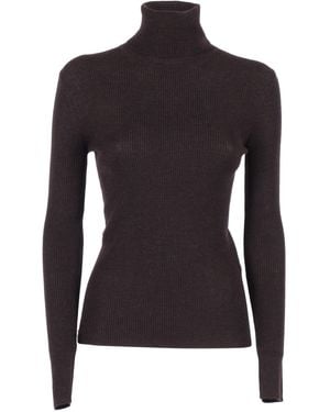 P.A.R.O.S.H. Ribbed Turtleneck Sweater - Schwarz