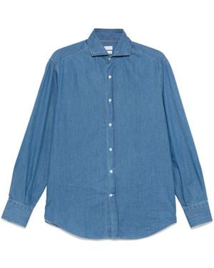 Brunello Cucinelli Klassisches Jeanshemd - Blau