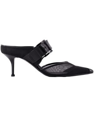 McQueen Punk Buckle Pumps Zwart Leer
