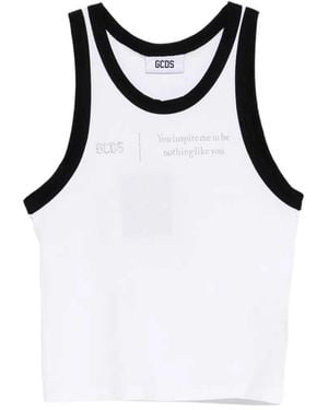 Gcds Top sin mangas con cuello redondo de - Negro