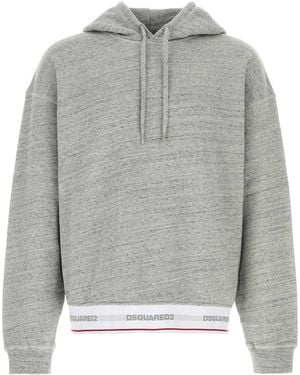 DSquared² Melange Cotton Oversize Sweatshirt - Grey