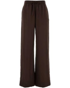 Stella McCartney Silk Pajama Pants - Brown