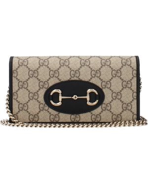 Gucci Horsebit 1955 Pochette Fabric - Metallic