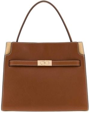 Tory Burch Leather Small Lee Handbag - Brown