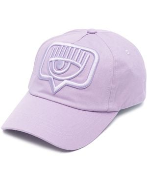 Chiara Ferragni Eyelike-Motif Baseball Cap - Purple