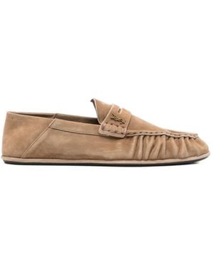 Saint Laurent Le Loafer Leather Loafers - White