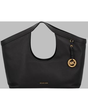 MICHAEL Michael Kors Tote Bag Haddie Leather Handbags - Black
