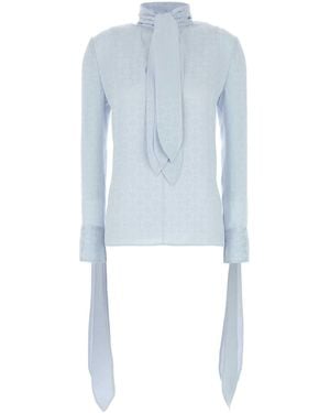 Givenchy Pastel Light Silk Blouse - Blue