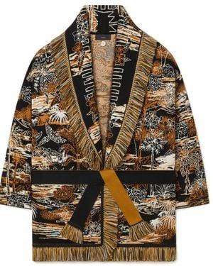 Alanui Lost In Paradise Strickjacke Schwarz Braun
