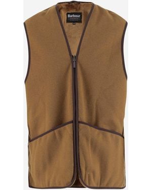 Barbour Reißverschluss Acrylfleckenweste - Braun