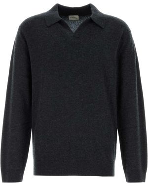 LeKasha Midnight Cashmere Gibson Jumper - Blue