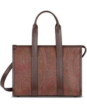 Etro Kleine Handtasche Aus Leder "bauletto Arnica" - Braun