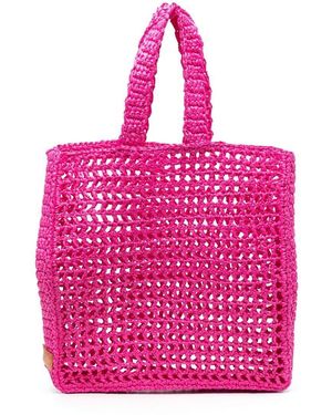 Chica Naxos Straw Handbag - Pink