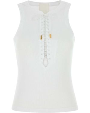 Givenchy Stretch Cotton Tank Top - White