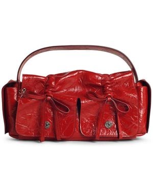 Acne Studios 'Multipocket' Shiny Lear Bag - Red
