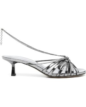 Golden Goose 45 Mm Leren Sandalen - Wit