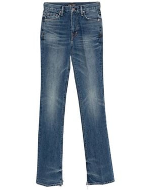 Tom Ford Flared Denim Jeans With Stonewashed Finish - Blau