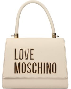 Love Moschino Handbags Polyurethane/Ivory - Natural