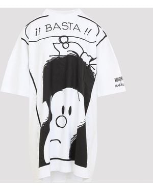 Moschino Mafalda Jurk T-shirt - Wit