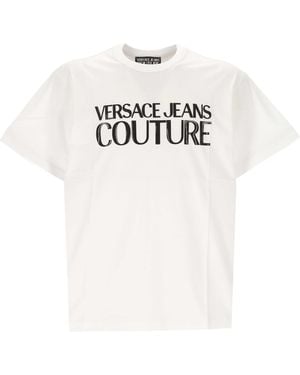 Versace Jeans Couture Weißes Baumwoll-T-Shirt