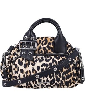 Ganni Mini Polochon Handbag - Black