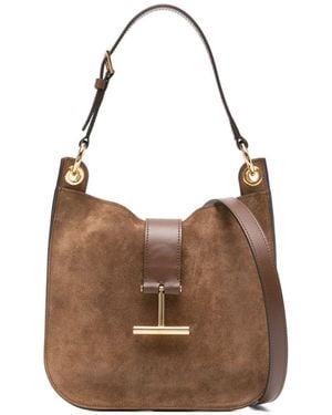 Tom Ford Borsa A Tracolla Tara Piccola - Marrone