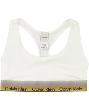 Calvin Klein Logo Band Bralette - White