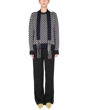 Jil Sander Bold Jacquard Knit Jumper - Blue