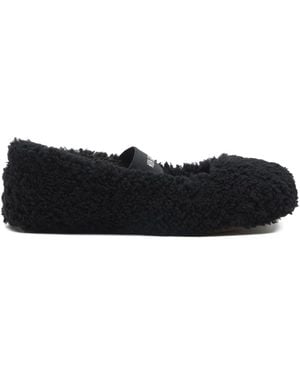 Moon Boot Shearling Ballet Flats - Black