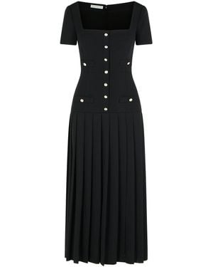 Alessandra Rich Virgin Wool Dress - Black