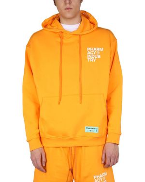 Pharmacy Industry Sweatshirt With Logo Print - Orange