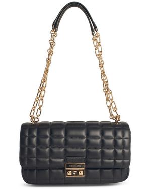 MICHAEL Michael Kors 'Quilt' Black Lear Crossbody Tasche - Schwarz