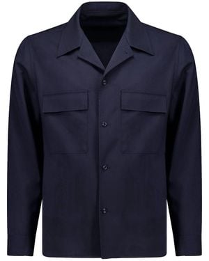 AUTORE Wool Cargo Jacket - Blue
